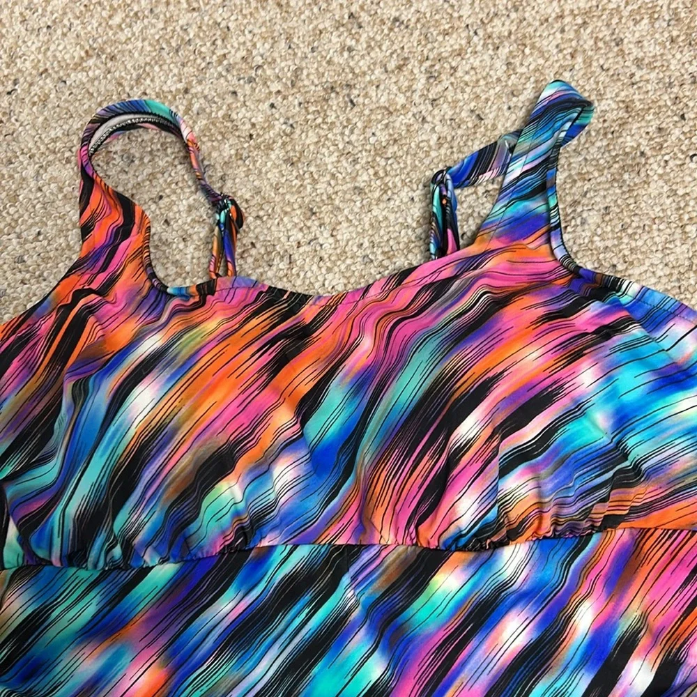 Trimshaper Multi Color One piece Swim Suit (20W)